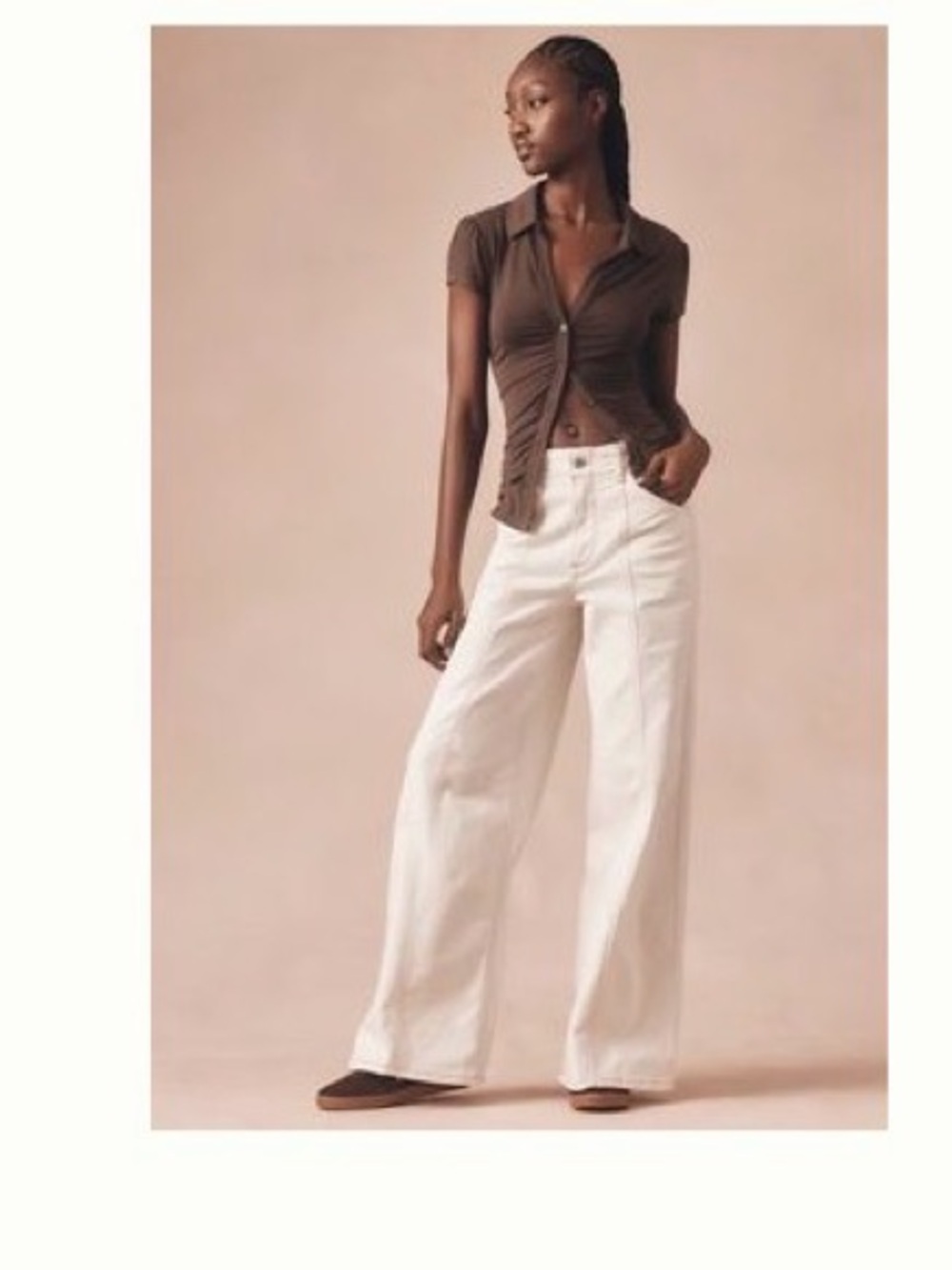 Maeve by Anthropologie Delaney Clean-Seamed High-Rise Wide-Leg Jeans